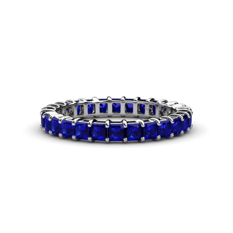 Allie 3.00 mm Princess Cut Blue Sapphire Eternity Band 
