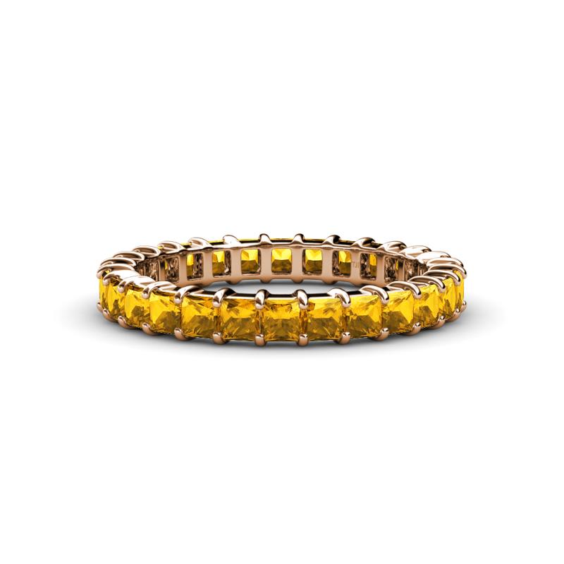Allie 3.00 mm Princess Cut Citrine Eternity Band 