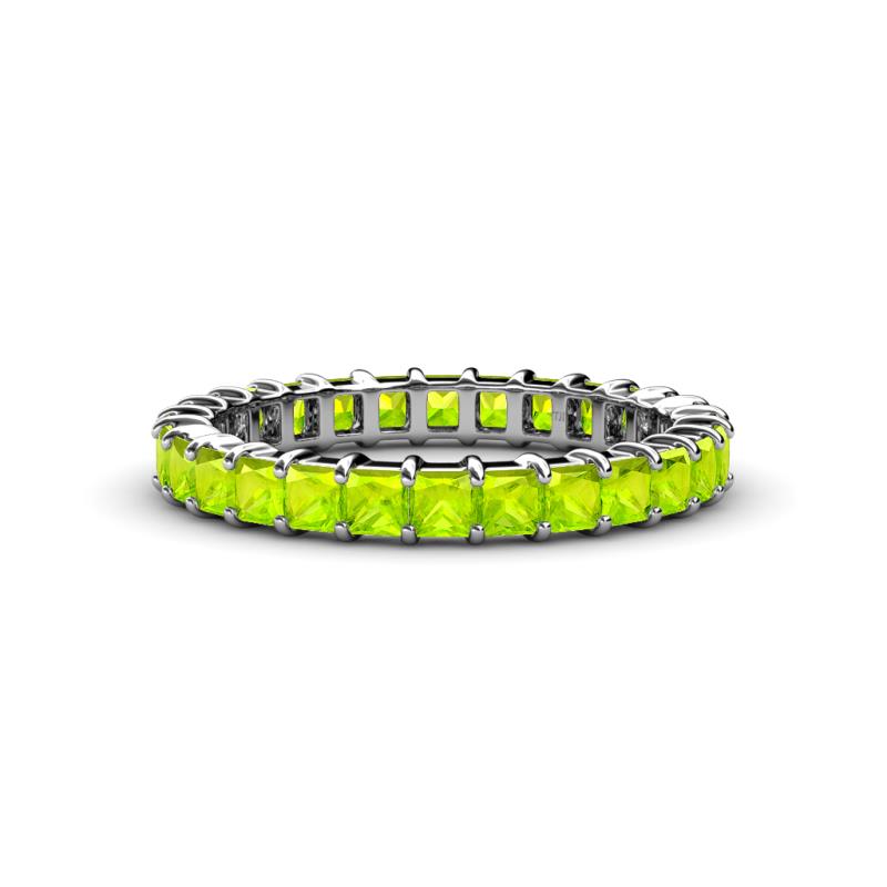 Allie 3.00 mm Princess Cut Peridot Eternity Band 