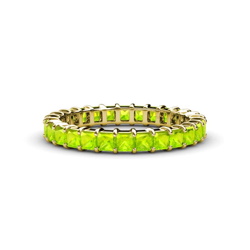 Allie 3.00 mm Princess Cut Peridot Eternity Band 