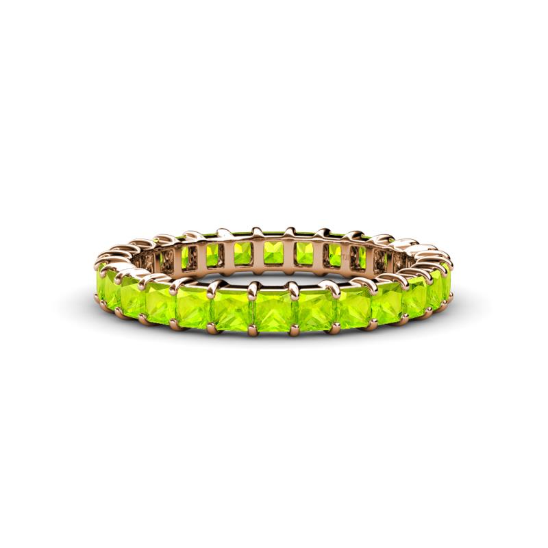 Allie 3.00 mm Princess Cut Peridot Eternity Band 