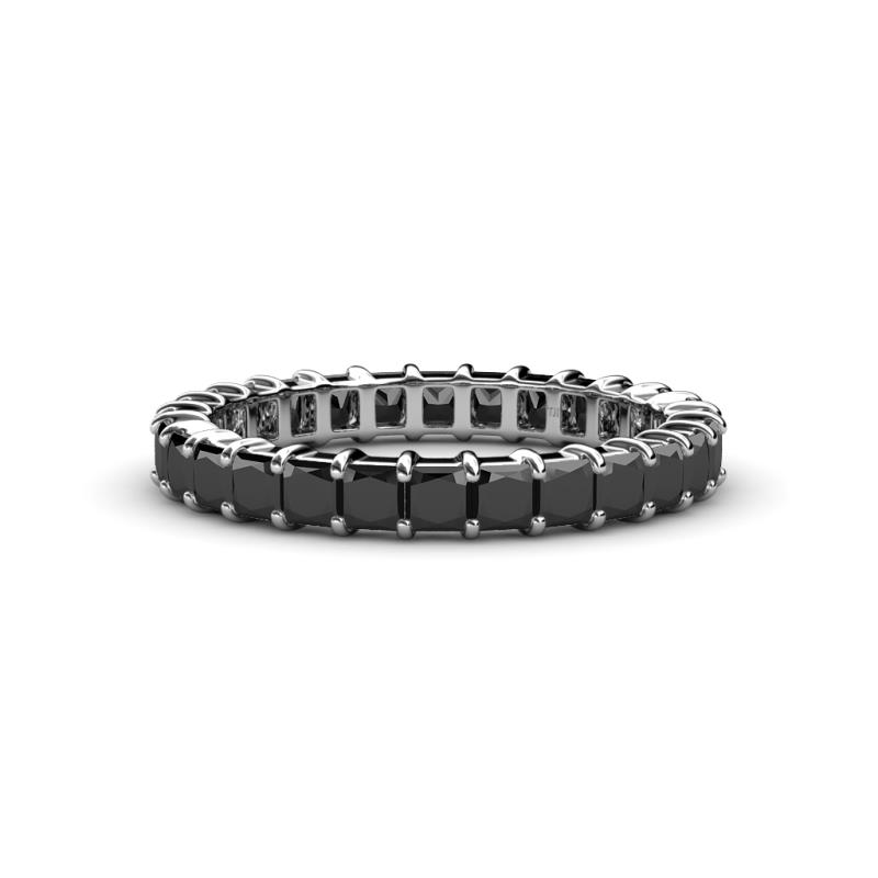 Allie 3.00 mm Princess Cut Black Diamond Eternity Band 