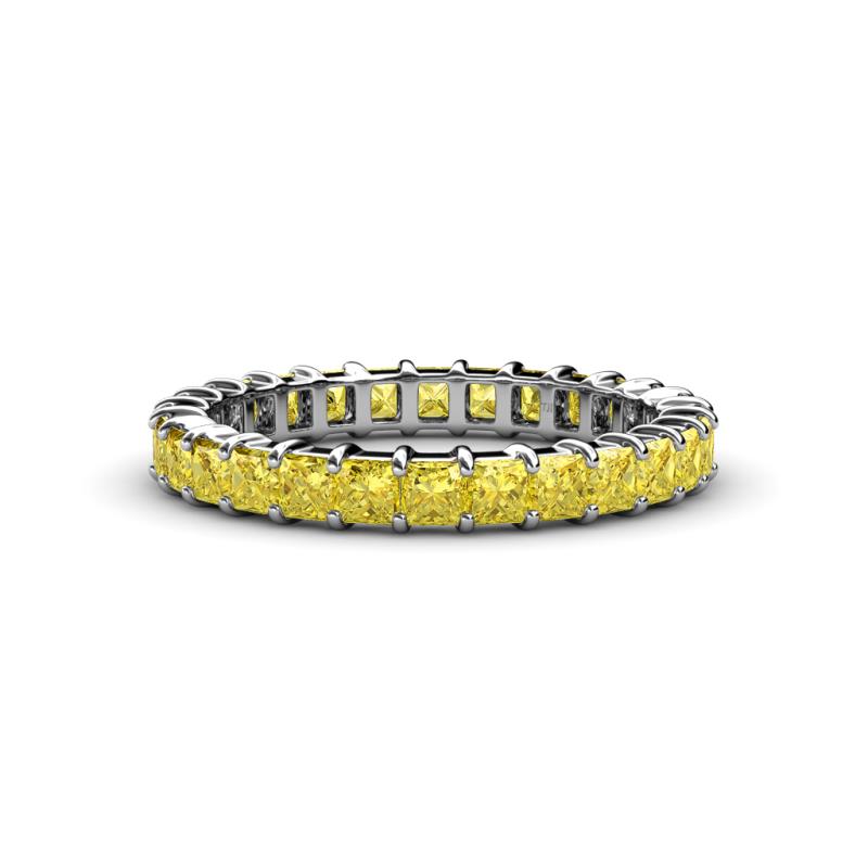 Allie 3.00 mm Princess Cut Yellow Sapphire Eternity Band 