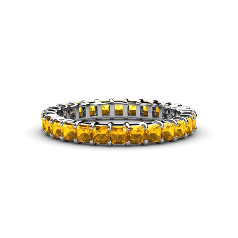 Allie 3.00 mm Princess Cut Citrine Eternity Band 