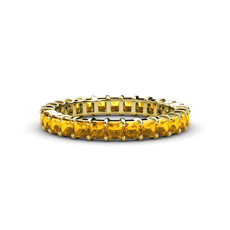 Allie 3.00 mm Princess Cut Citrine Eternity Band 