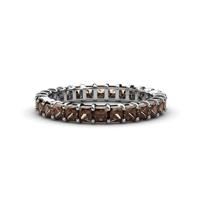 Allie 3.00 mm Princess Cut Smoky Quartz Eternity Band 