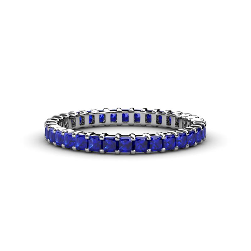 Allie 2.50 mm Princess Cut Blue Sapphire Eternity Band 