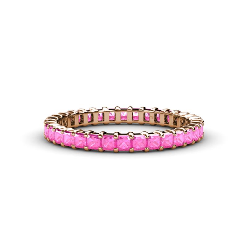 Allie 2.50 mm Princess Cut Pink Sapphire Eternity Band 