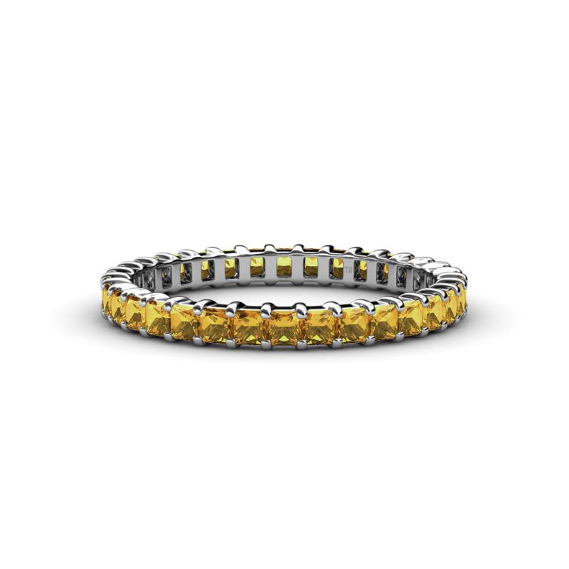 Allie 2.50 mm Princess Cut Citrine Eternity Band 