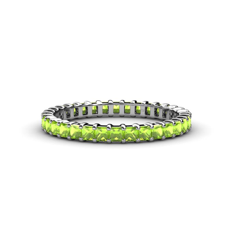 Allie 2.50 mm Princess Cut Peridot Eternity Band 