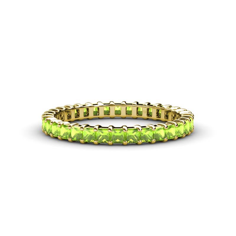 Allie 2.50 mm Princess Cut Peridot Eternity Band 
