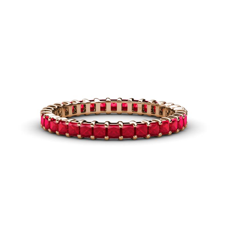 Allie 2.50 mm Princess Cut Ruby Eternity Band 
