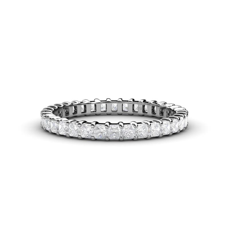 Allie 2.50 mm Princess Cut White Sapphire Eternity Band 
