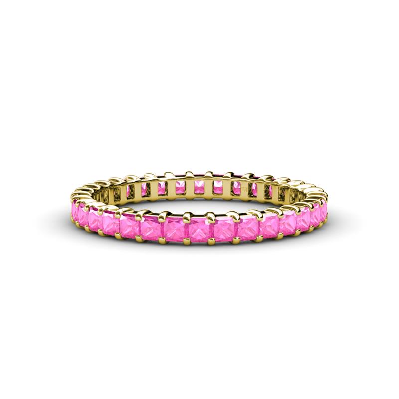 Allie 2.50 mm Princess Cut Pink Sapphire Eternity Band 
