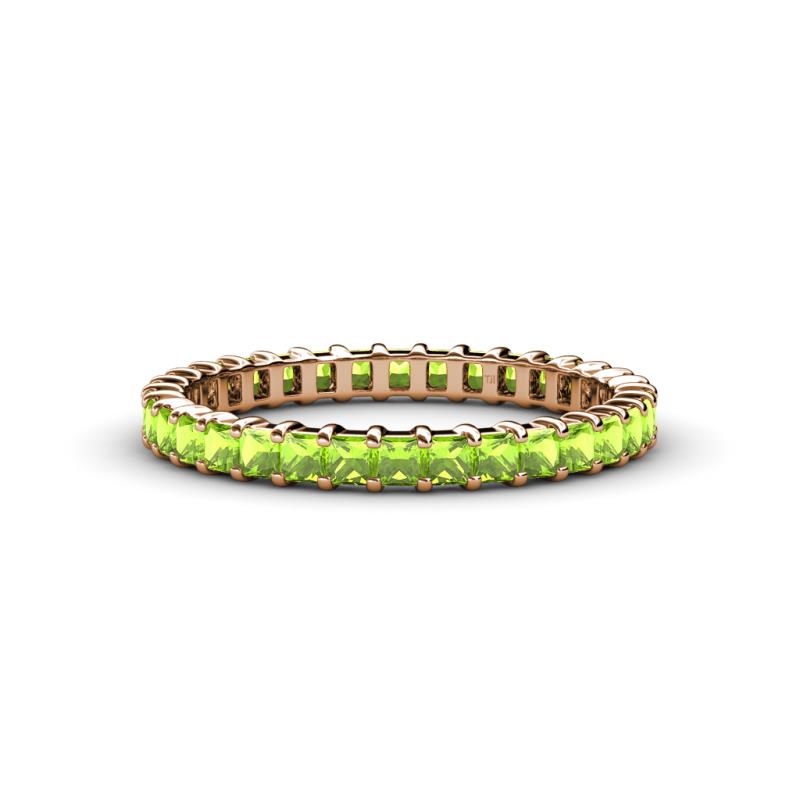 Allie 2.50 mm Princess Cut Peridot Eternity Band 