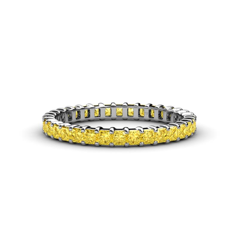 Allie 2.50 mm Princess Cut Yellow Sapphire Eternity Band 