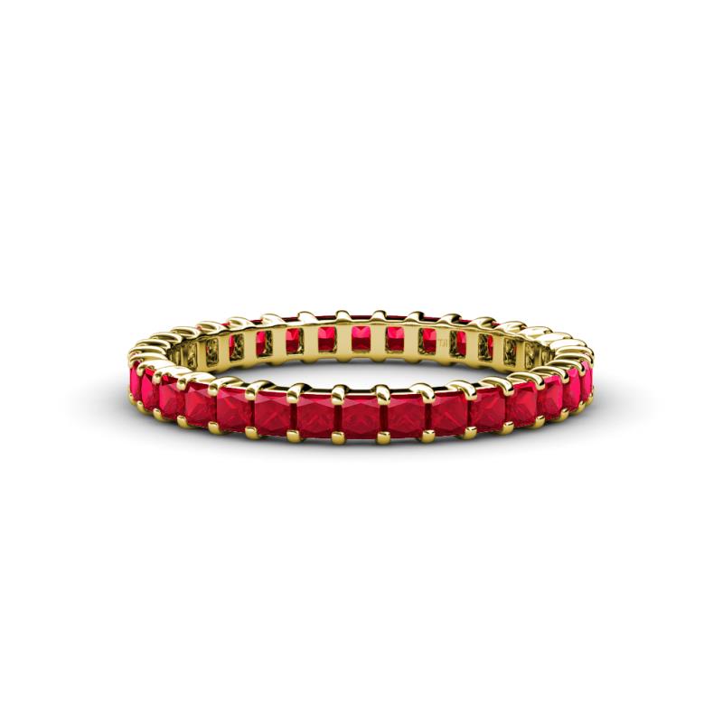 Allie 2.50 mm Princess Cut Ruby Eternity Band 