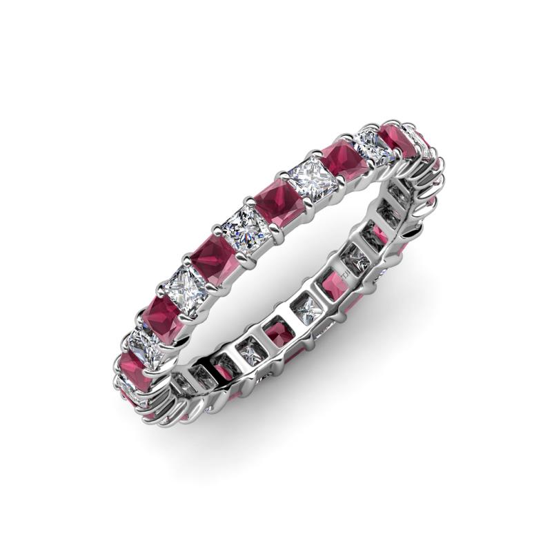 Allie Rhodolite Garnet and Diamond Eternity Band 