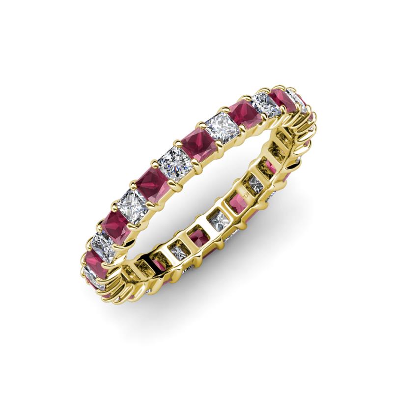 Allie Rhodolite Garnet and Diamond Eternity Band 