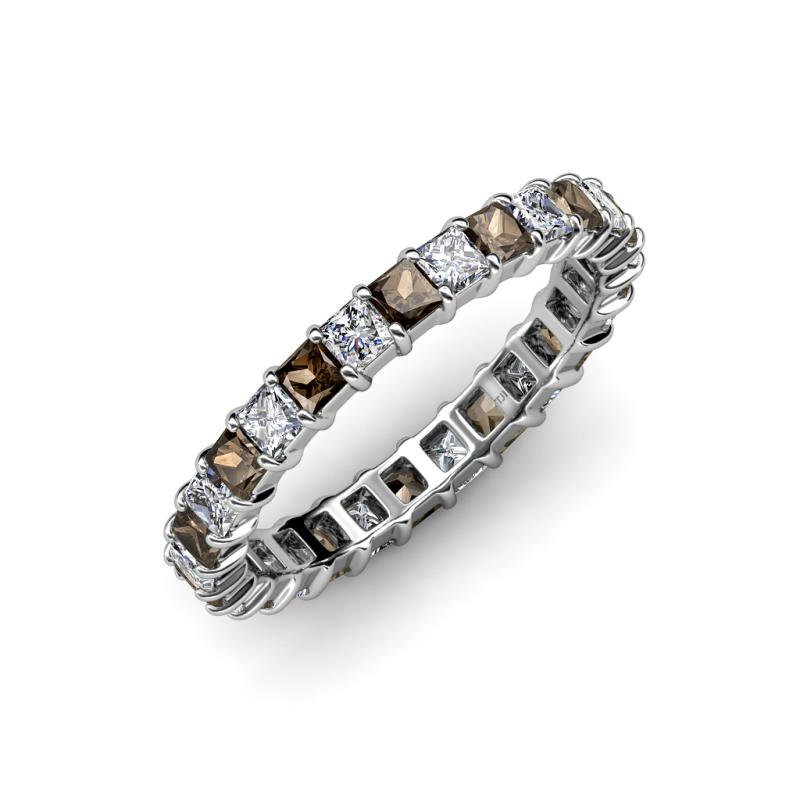 Allie Smoky Quartz and Diamond Eternity Band 