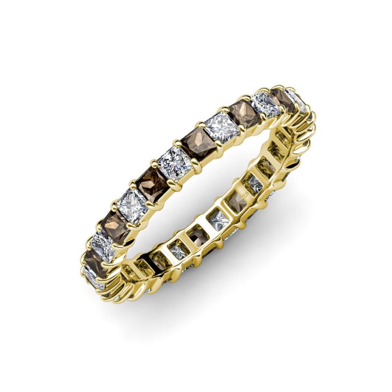 Allie Smoky Quartz and Diamond Eternity Band 