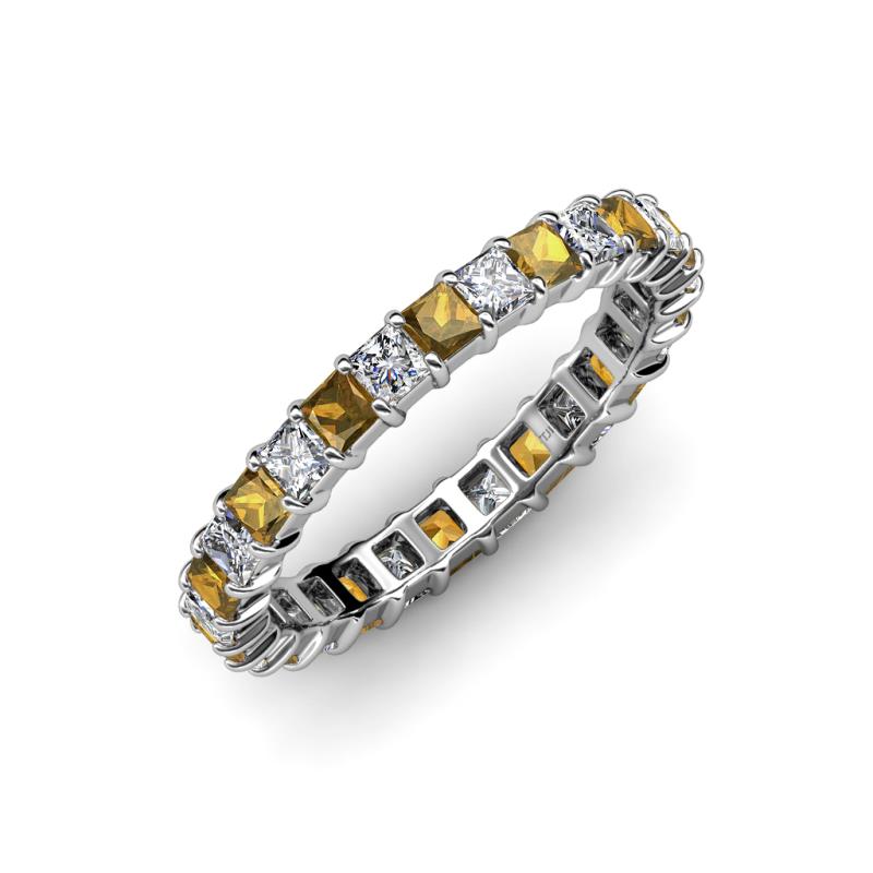Allie Citrine and Diamond Eternity Band 