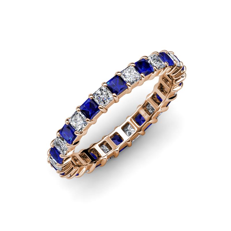 Allie Blue Sapphire and Diamond Eternity Band 