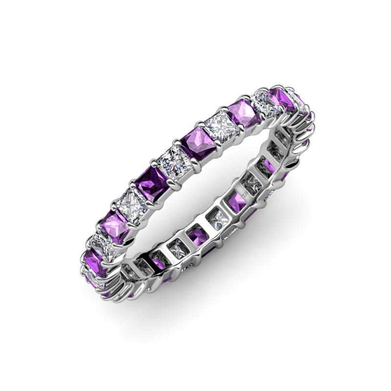Allie Amethyst and Diamond Eternity Band 