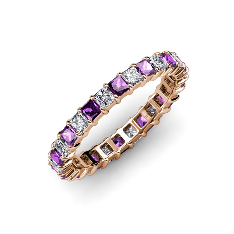 Allie Amethyst and Diamond Eternity Band 