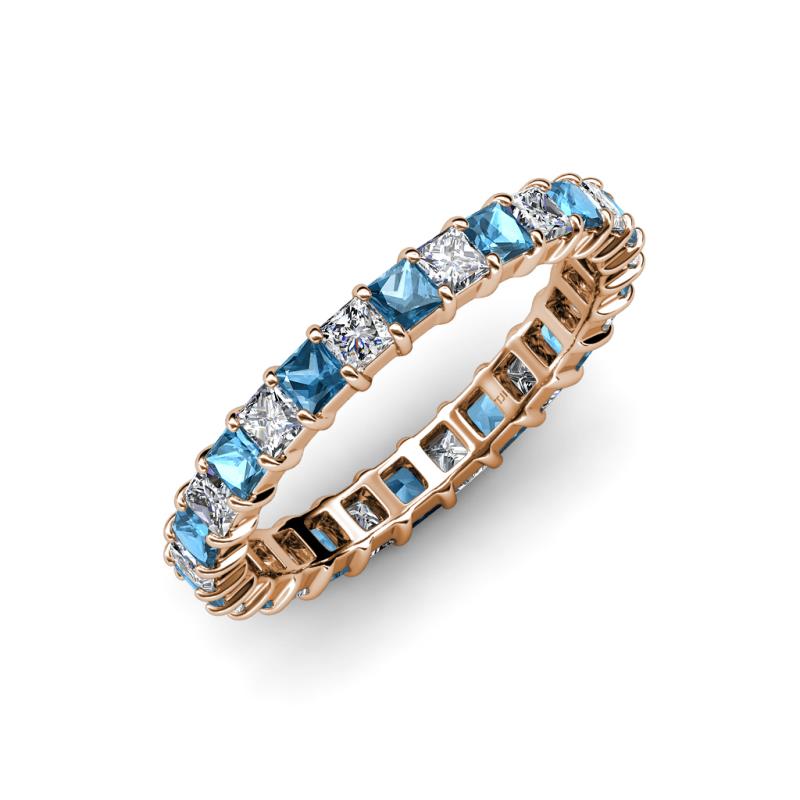 Allie Blue Topaz and Diamond Eternity Band 