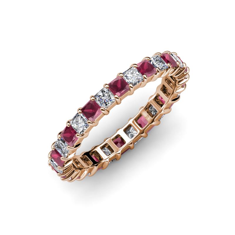 Allie Rhodolite Garnet and Diamond Eternity Band 