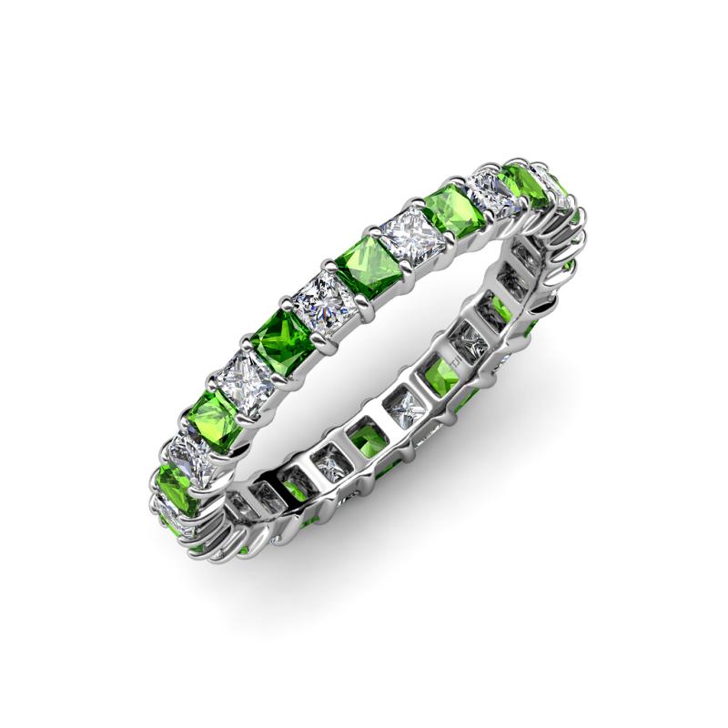 Allie Green Garnet and Diamond Eternity Band 