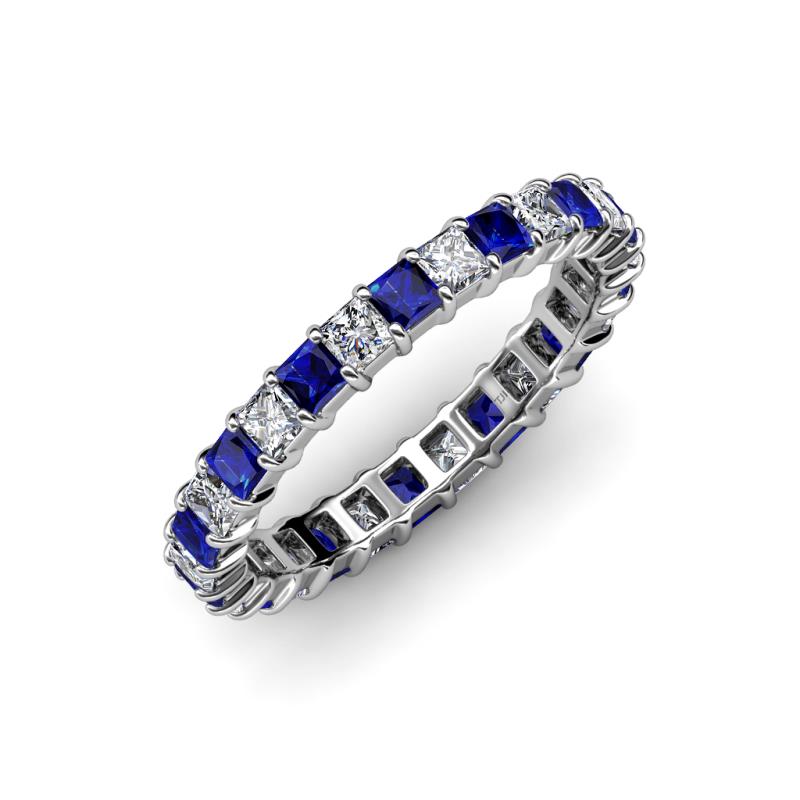 Allie Blue Sapphire and Diamond Eternity Band 
