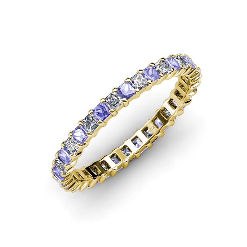 Allie 2.50 mm Tanzanite and Diamond Eternity Band 