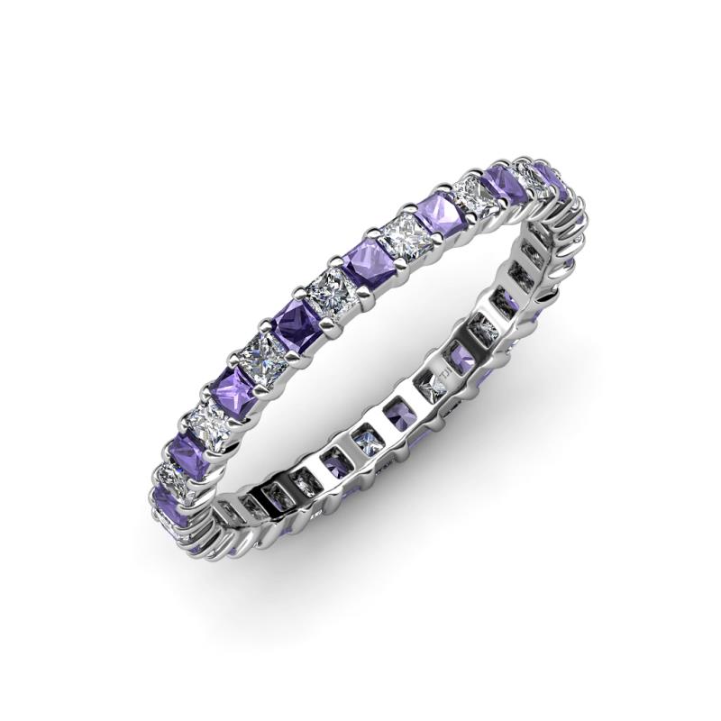 Allie 2.50 mm Iolite and Diamond Eternity Band 