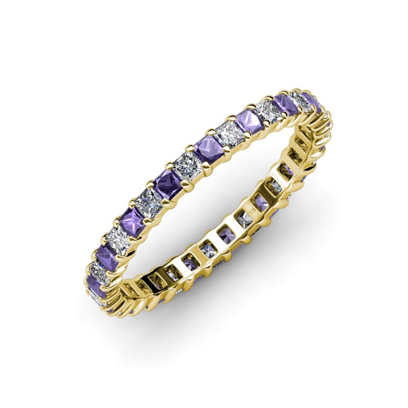 Allie 2.50 mm Iolite and Diamond Eternity Band 