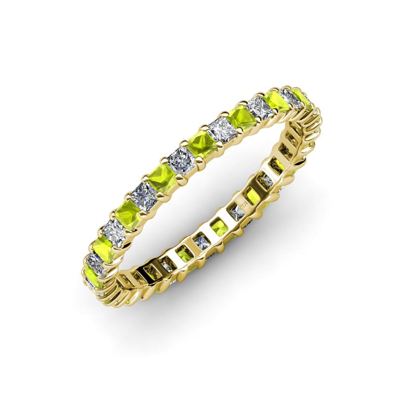 Allie 2.50 mm Peridot and Diamond Eternity Band 