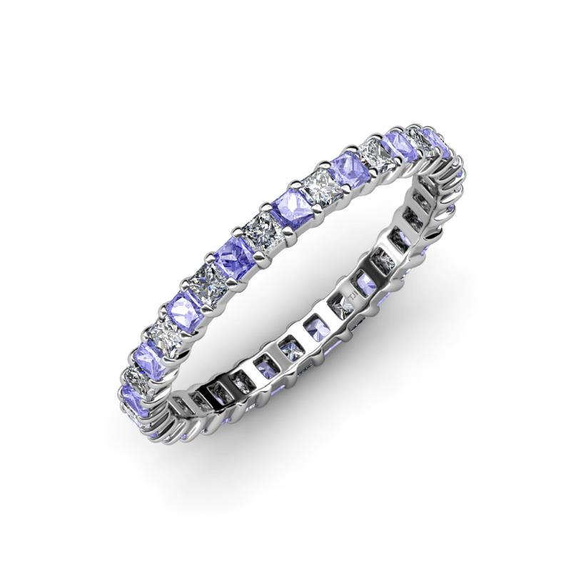 Allie 2.50 mm Tanzanite and Diamond Eternity Band 