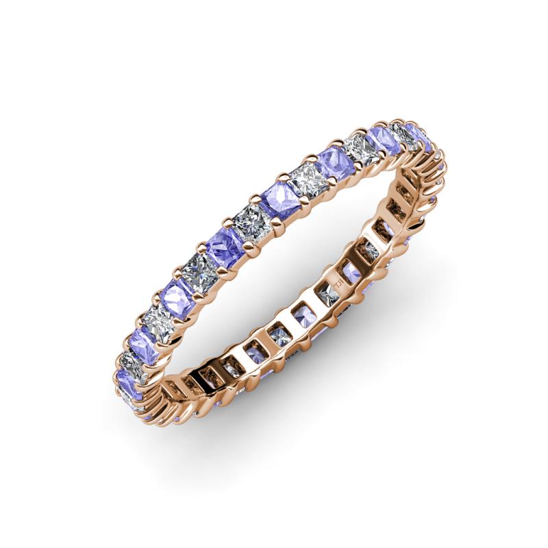 Allie 2.50 mm Tanzanite and Diamond Eternity Band 