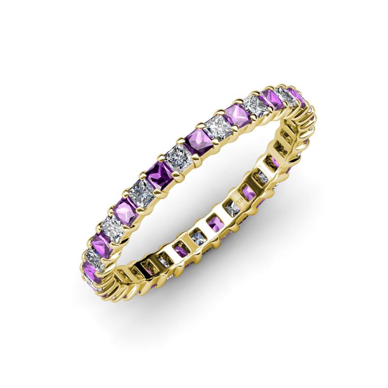 Allie 2.50 mm Amethyst and Diamond Eternity Band 