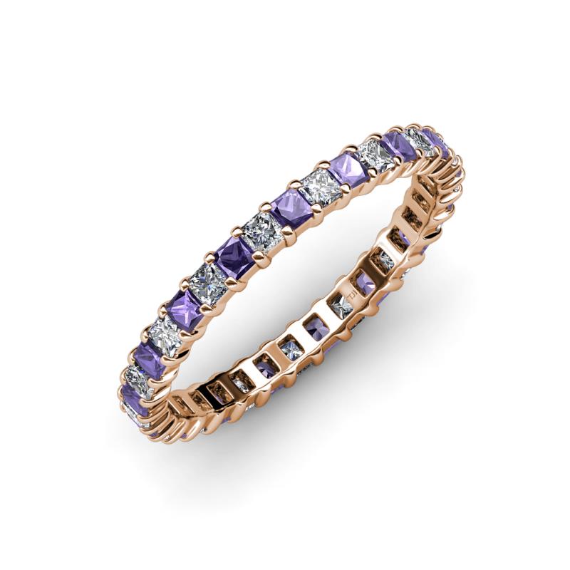 Allie 2.50 mm Iolite and Diamond Eternity Band 