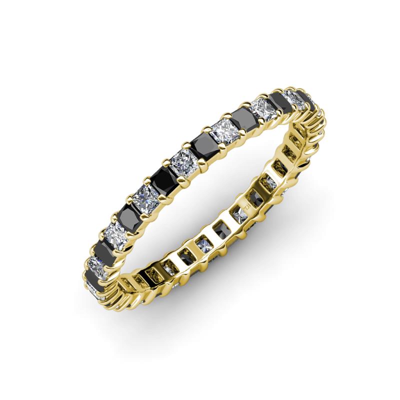 Allie 2.50 mm Black and White Diamond Eternity Band 