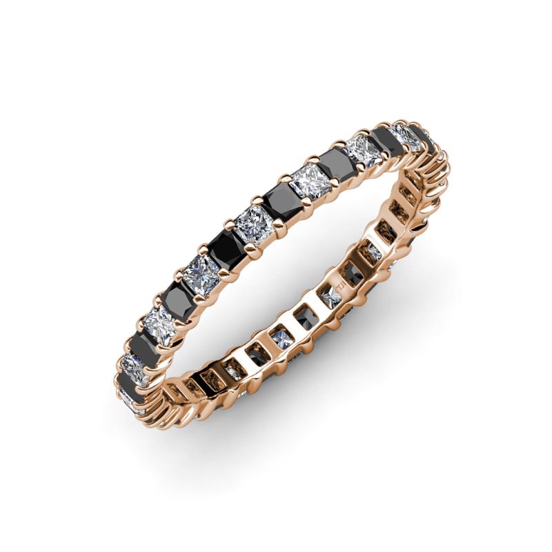 Allie 2.50 mm Black and White Diamond Eternity Band 