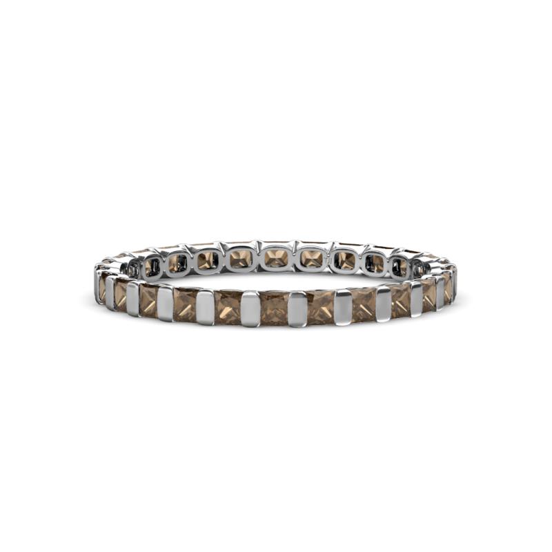 Clarissa 2.50 mm Princess Cut Smoky Quartz Eternity Band 