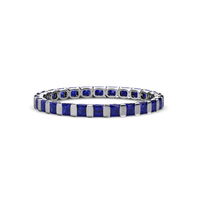 Clarissa 2.50 mm Princess Cut Blue Sapphire Eternity Band 