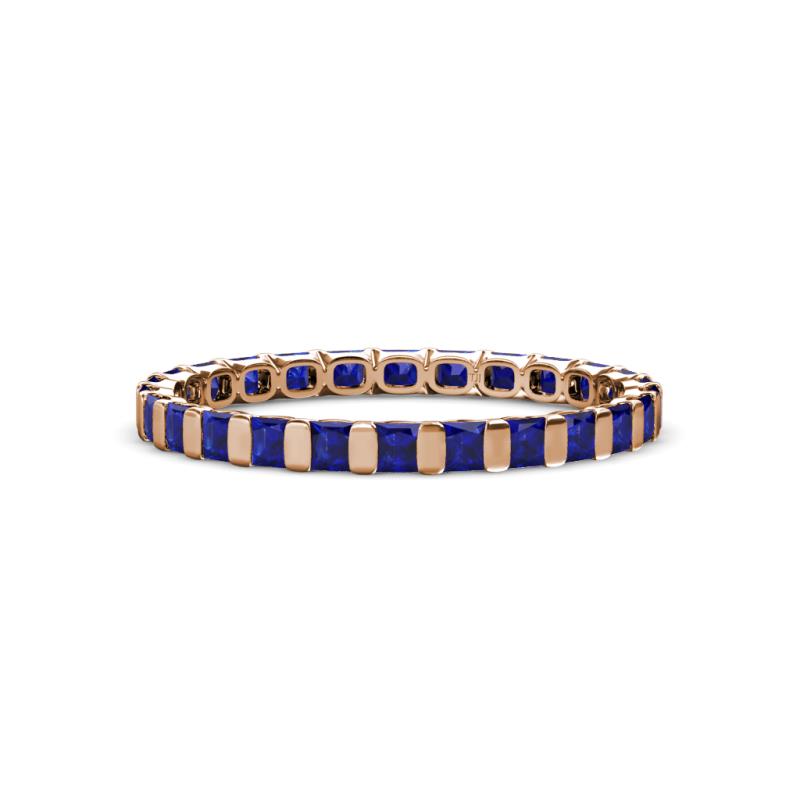 Clarissa 2.50 mm Princess Cut Blue Sapphire Eternity Band 
