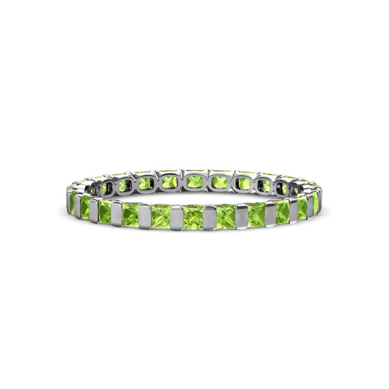 Clarissa 2.50 mm Princess Cut Peridot Eternity Band 