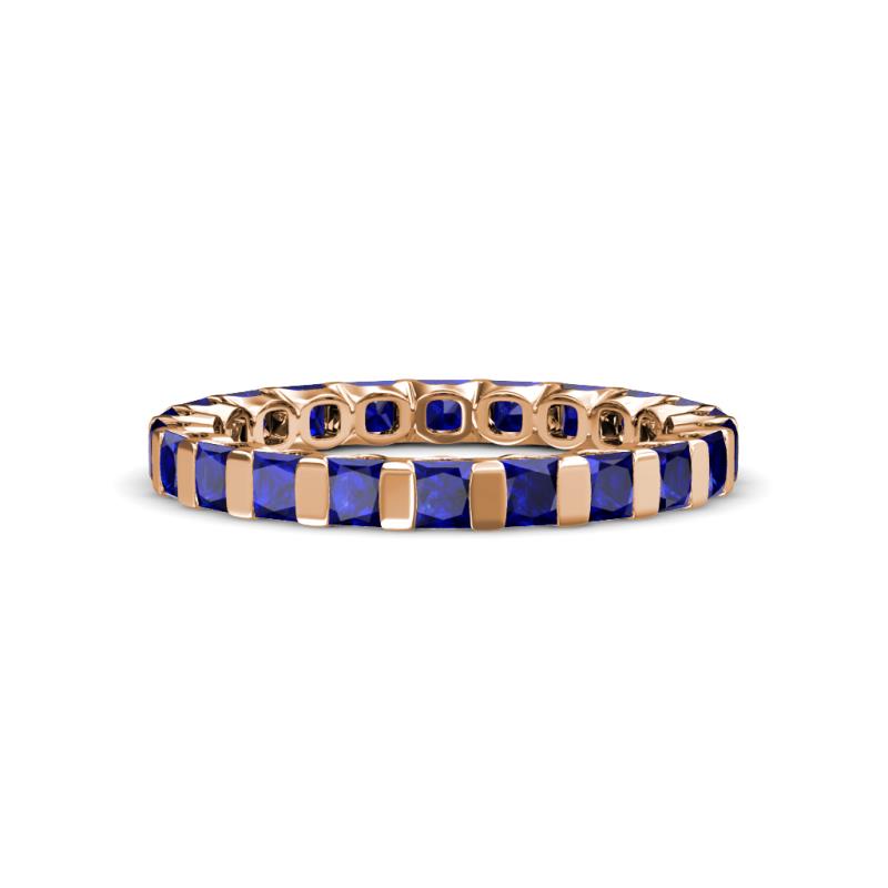 Clarissa 3.00 mm Princess Cut Blue Sapphire Eternity Band 