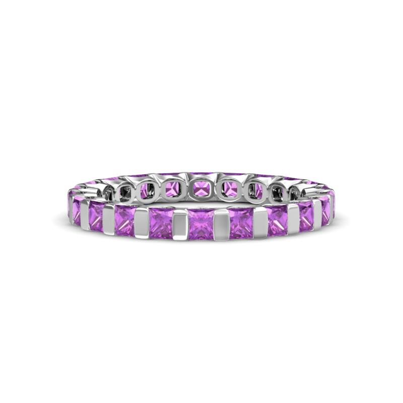 Clarissa 3.00 mm Princess Cut Amethyst Eternity Band 