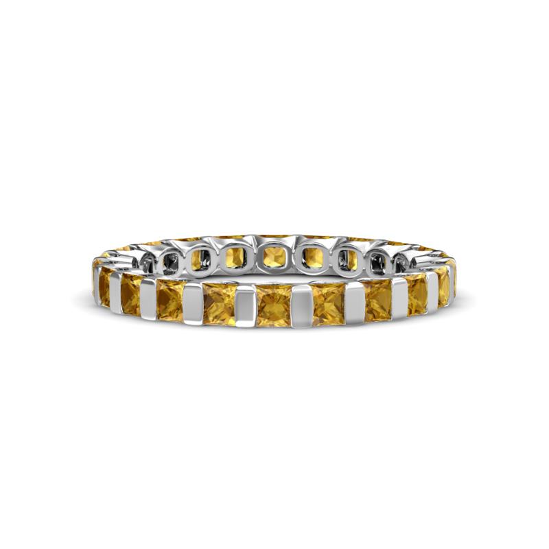 Clarissa 3.00 mm Princess Cut Citrine Eternity Band 